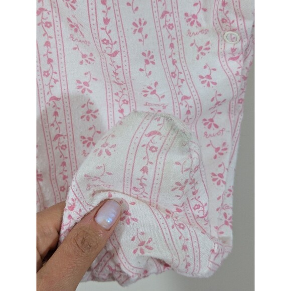 VTG Lanz of Salzburg Girl's Floral Romper Pajama Cottagecore Ruffle Butt Sz 24M - Picture 7 of 9